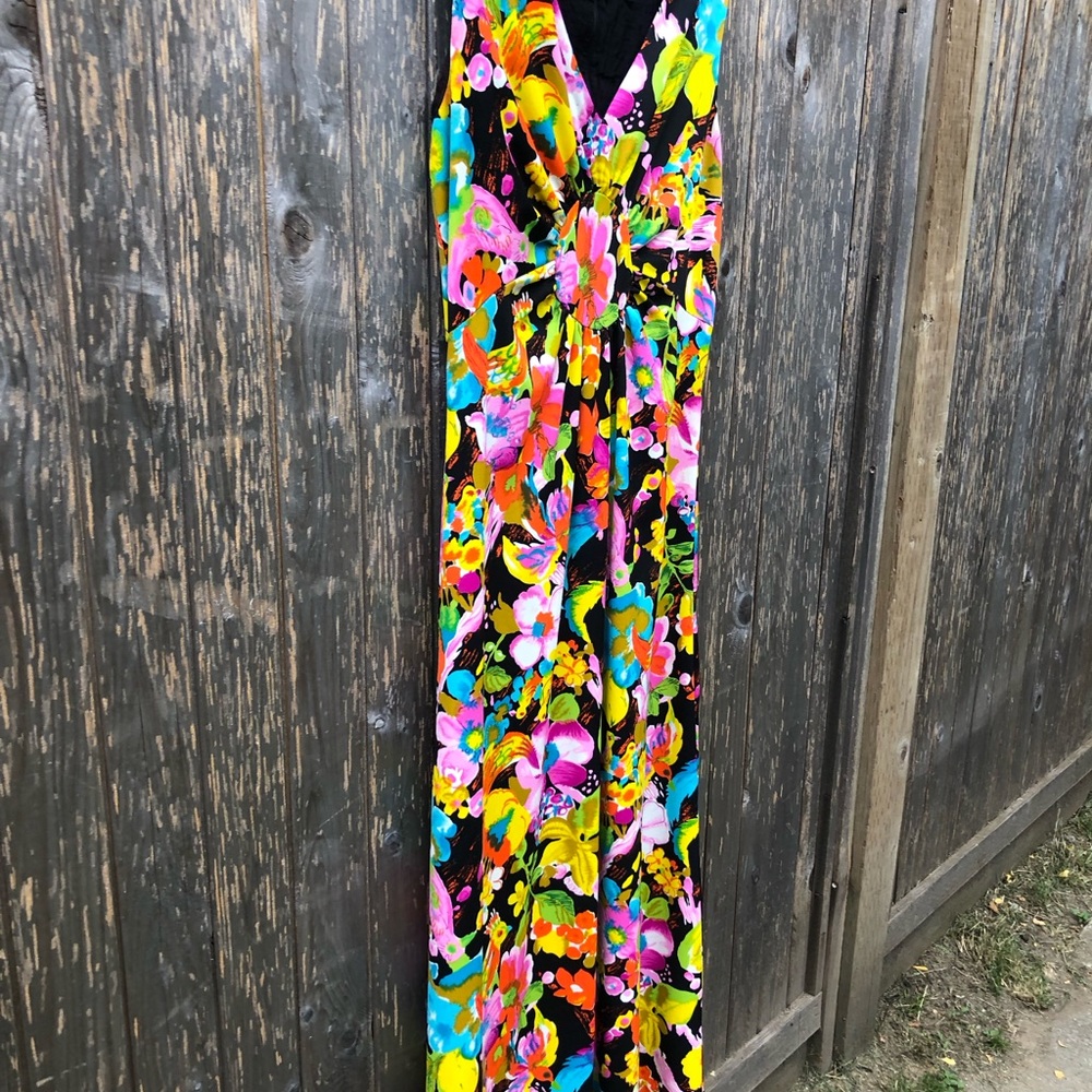 70’s vivid floral maxi - Picture 4 of 8